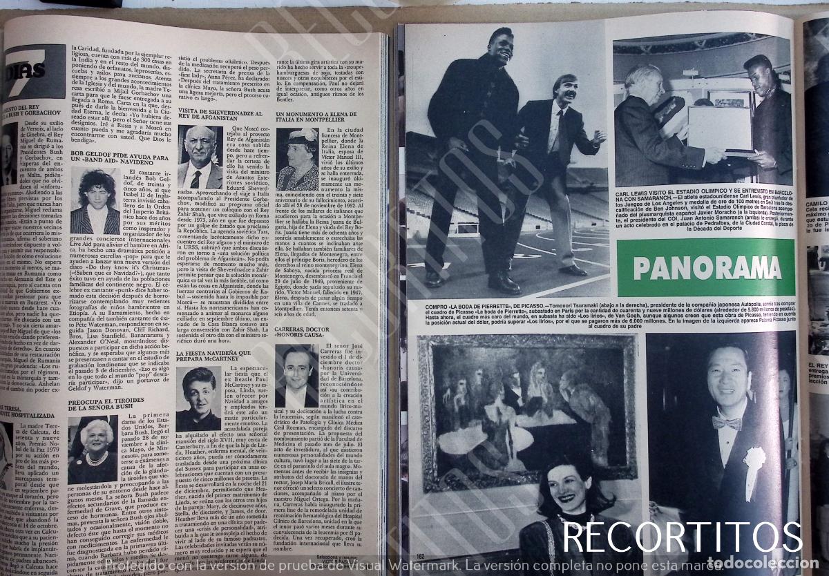 M&uacute;sica de colecci&oacute;n: PALOMA PICASSO CARL LEWIS PAUL MCCARTNEY JOSE CARRERAS BOB GELDOF BAND AID