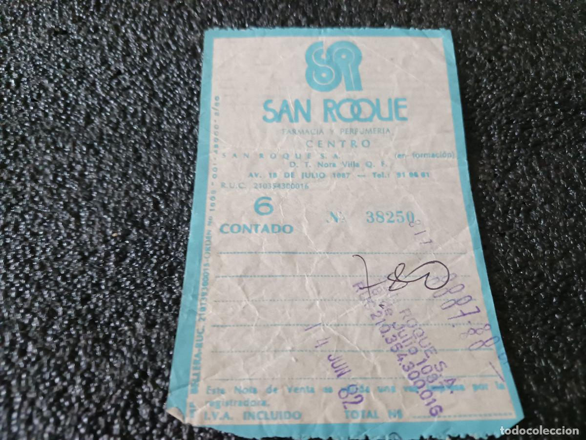 M&uacute;sica de colecci&oacute;n: tiket de farmacia de uruguay, 1982