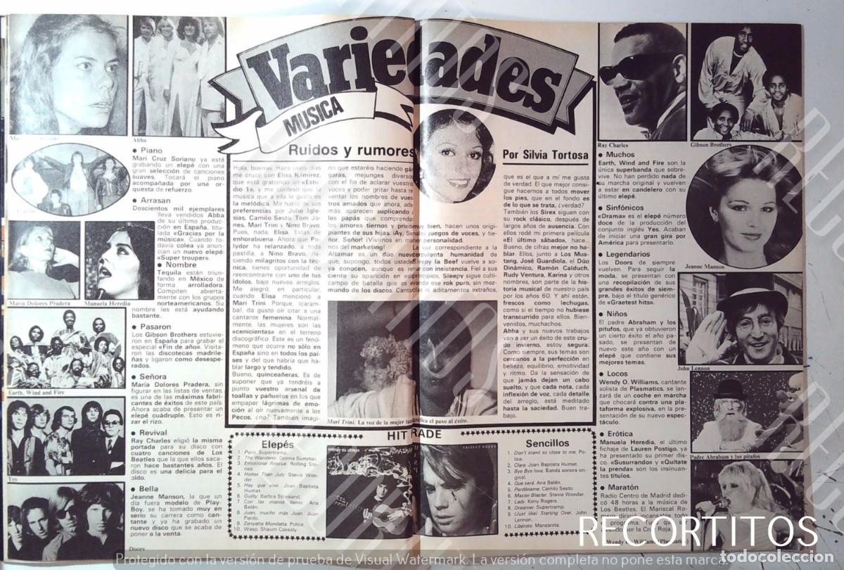 M&uacute;sica de colecci&oacute;n: TEQUILA ABBA JOHN LENNON MANZANITA SHAUN CASSIDY MARI TRINI MARIA DOLORES PRADERA SILIVIA TORTOSA D