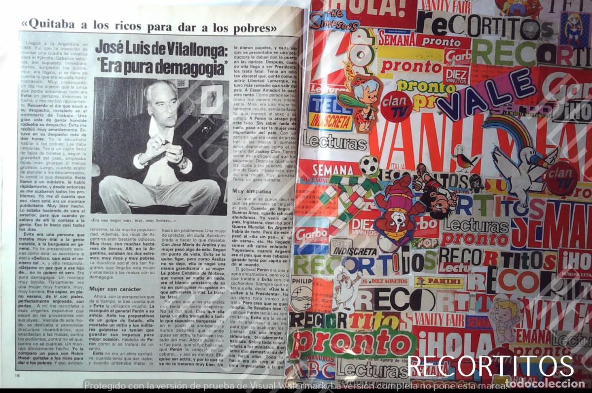 M&uacute;sica de colecci&oacute;n: evita peron en espa&ntilde;a vista por nini montian emilio romero jose luis de villalonga