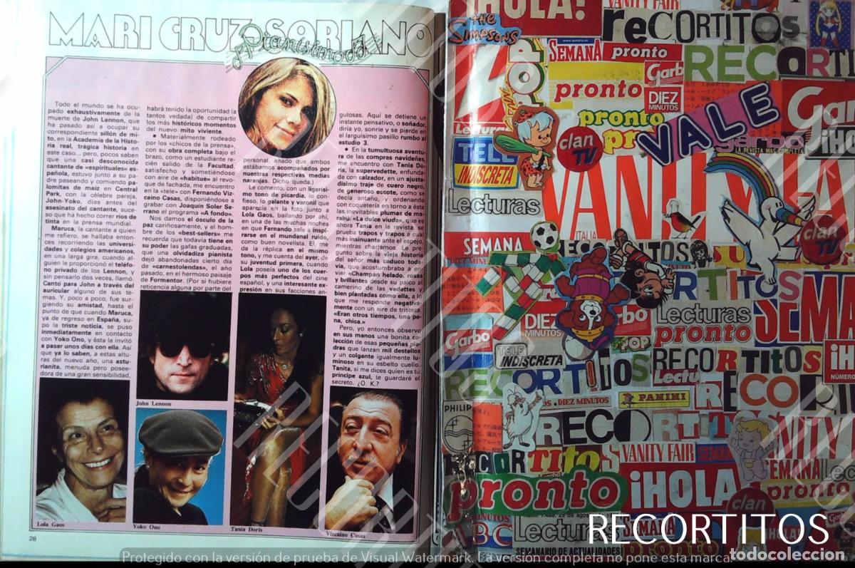 M&uacute;sica de colecci&oacute;n: JOHN LENNON YOKO ONO MARI CRUZ SORIANO LOLA GAOS VIZCAINO CASAS TANIA DORIS