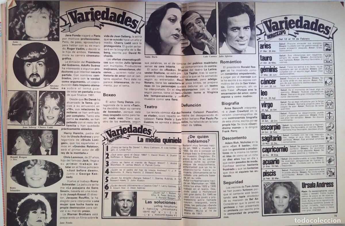 M&uacute;sica de colecci&oacute;n: URSULA ANDRESS TANIA DORIS JEAN SEBERG CHERU&iexcl;YL LADD ROMY SCHNEIDER JANE FONDA