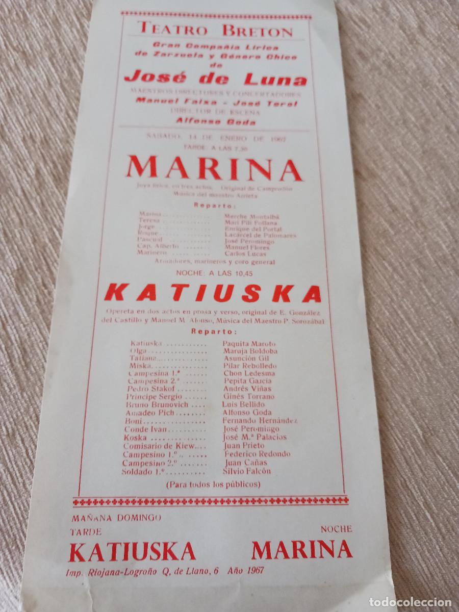 M&uacute;sica de colecci&oacute;n: comp. de zarzuela, jose de luna , teatro breton, logro&ntilde;o, marina, maruja boldoba