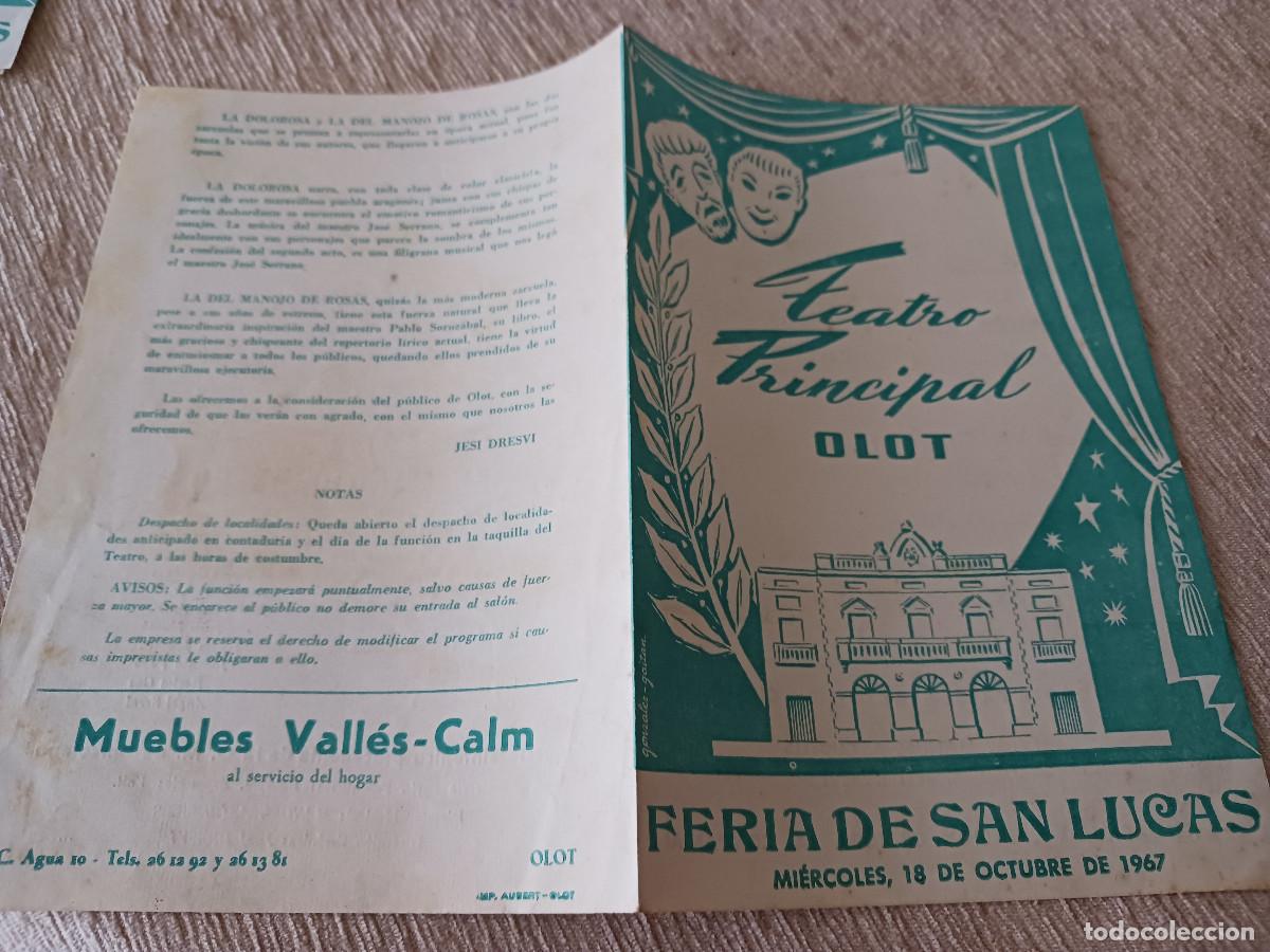 M&uacute;sica de colecci&oacute;n: diptico, teatro principal de olot, feria de san lucas 1967, zarzuela, andres vi&ntilde;as, jesus salvado