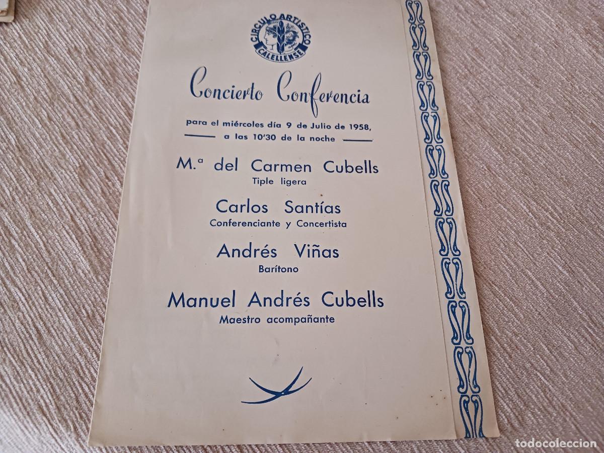 M&uacute;sica de colecci&oacute;n: circulo artistico calellense, concierto conferencia, andres vi&ntilde;as, carlos santias, carmen cubells