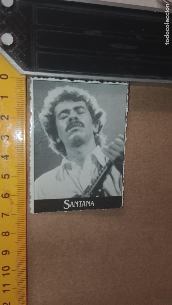 M&uacute;sica de colecci&oacute;n: musica - cromo o similar carton troquelado - cantantante - SANTANA