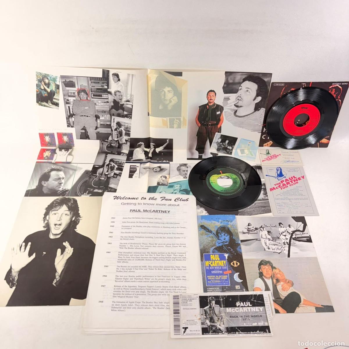 M&uacute;sica de colecci&oacute;n: GRAN LOTE PAUL McCARTNEY - SINGLES + LETRAS + FOTO + POSTER + ENTRADAS + POSTALES
