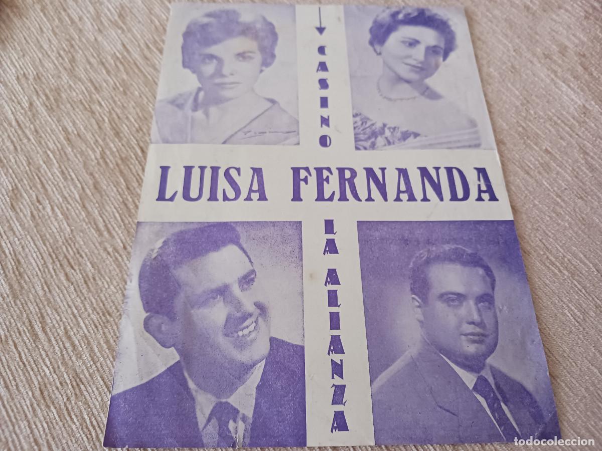 M&uacute;sica de colecci&oacute;n: casino la alianza de pueblo nuevo, fiesta mayor 1962, luisa fernanda, andres vi&ntilde;as, mercedes brugues