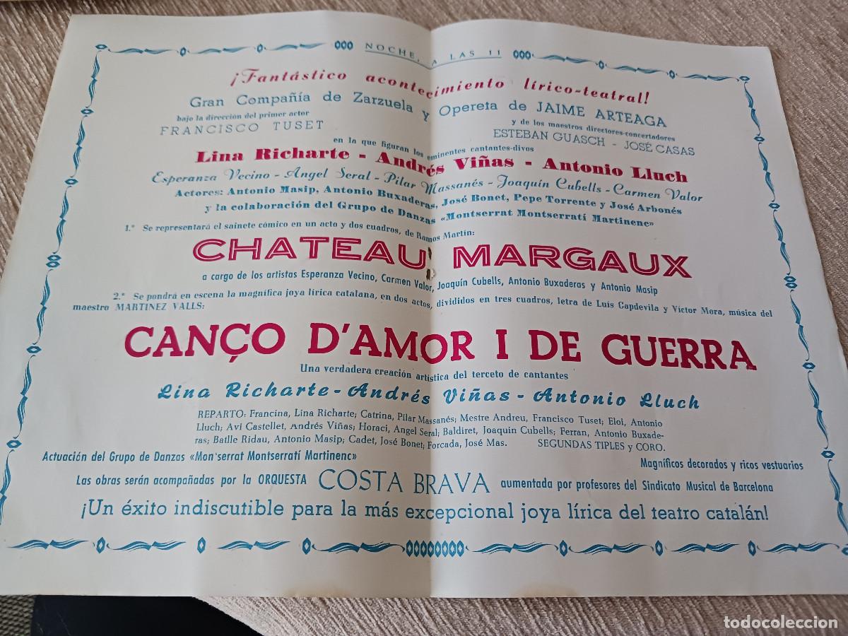 M&uacute;sica de colecci&oacute;n: diptico, can&ccedil;o d`amor i de guerra, lina richarte, andres vi&ntilde;as y antonio lluch