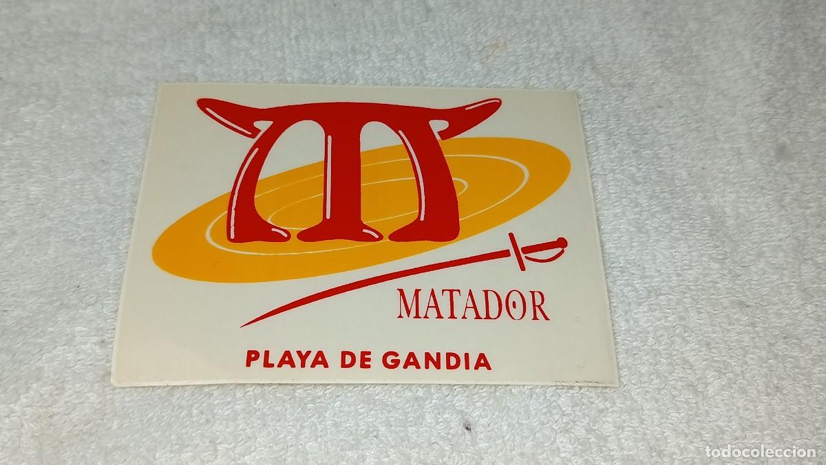 M&uacute;sica de colecci&oacute;n: ANTIGUA PEGATINA DISCOTECA PUB MATADOR PLAYA DE GANDIA VALENCIA A&Ntilde;OS 90
