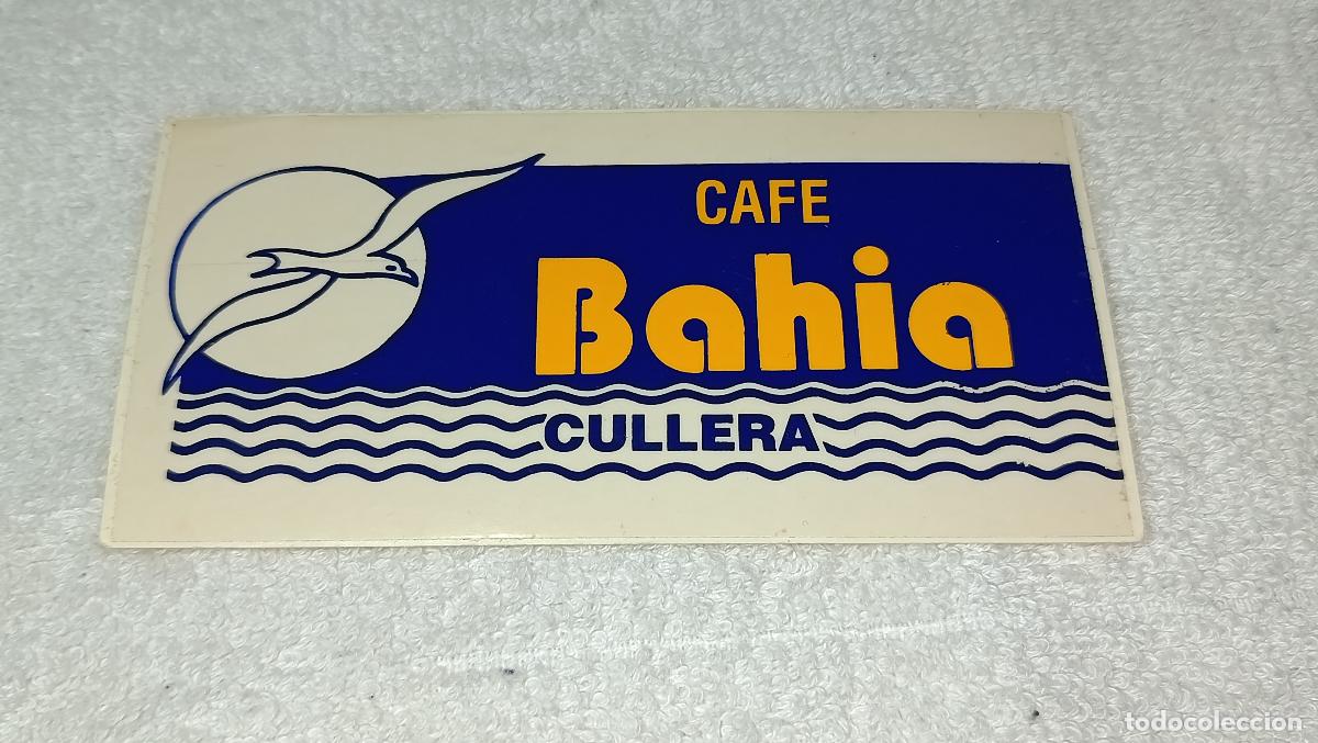 M&uacute;sica de colecci&oacute;n: ANTIGUA PEGATINA PUB CAFE BAHIA CULLERA VALENCIA A&Ntilde;OS 80 - 90