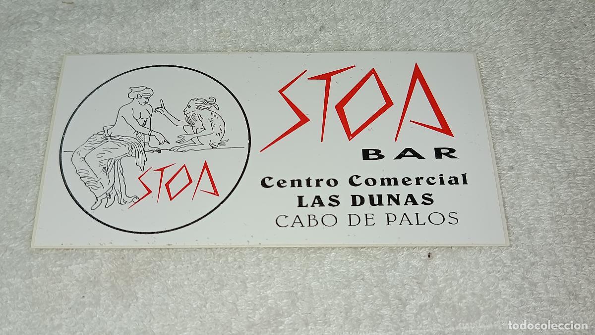 M&uacute;sica de colecci&oacute;n: ANTIGUA PEGATINA STOP BAR CENTRO COMERCIAL LAS DUNAS CABO DE PALOS A&Ntilde;OS 80 - 90