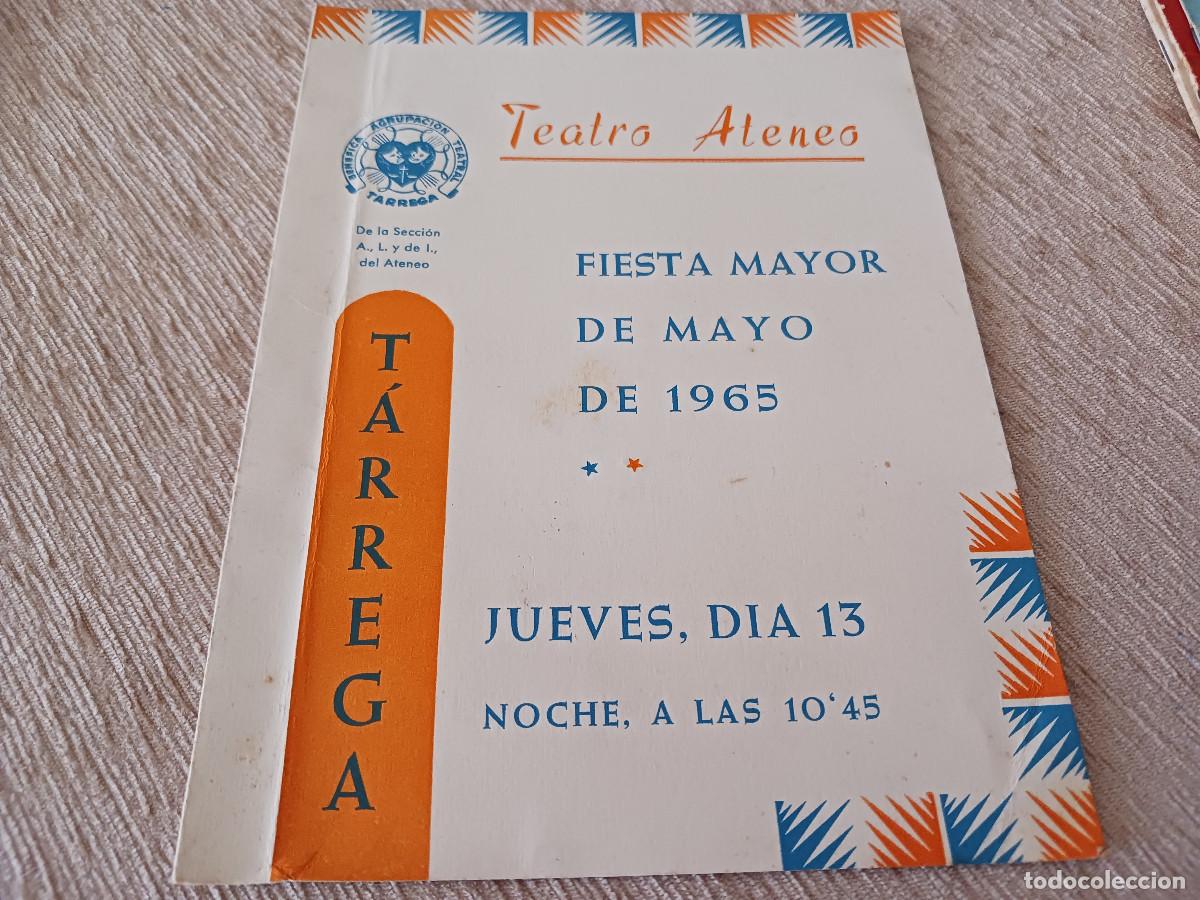 M&uacute;sica de colecci&oacute;n: diptico, teatro ateneo de tarrega, fiesta mayor 1965, la del moanojo de rosas, andres vi&ntilde;as