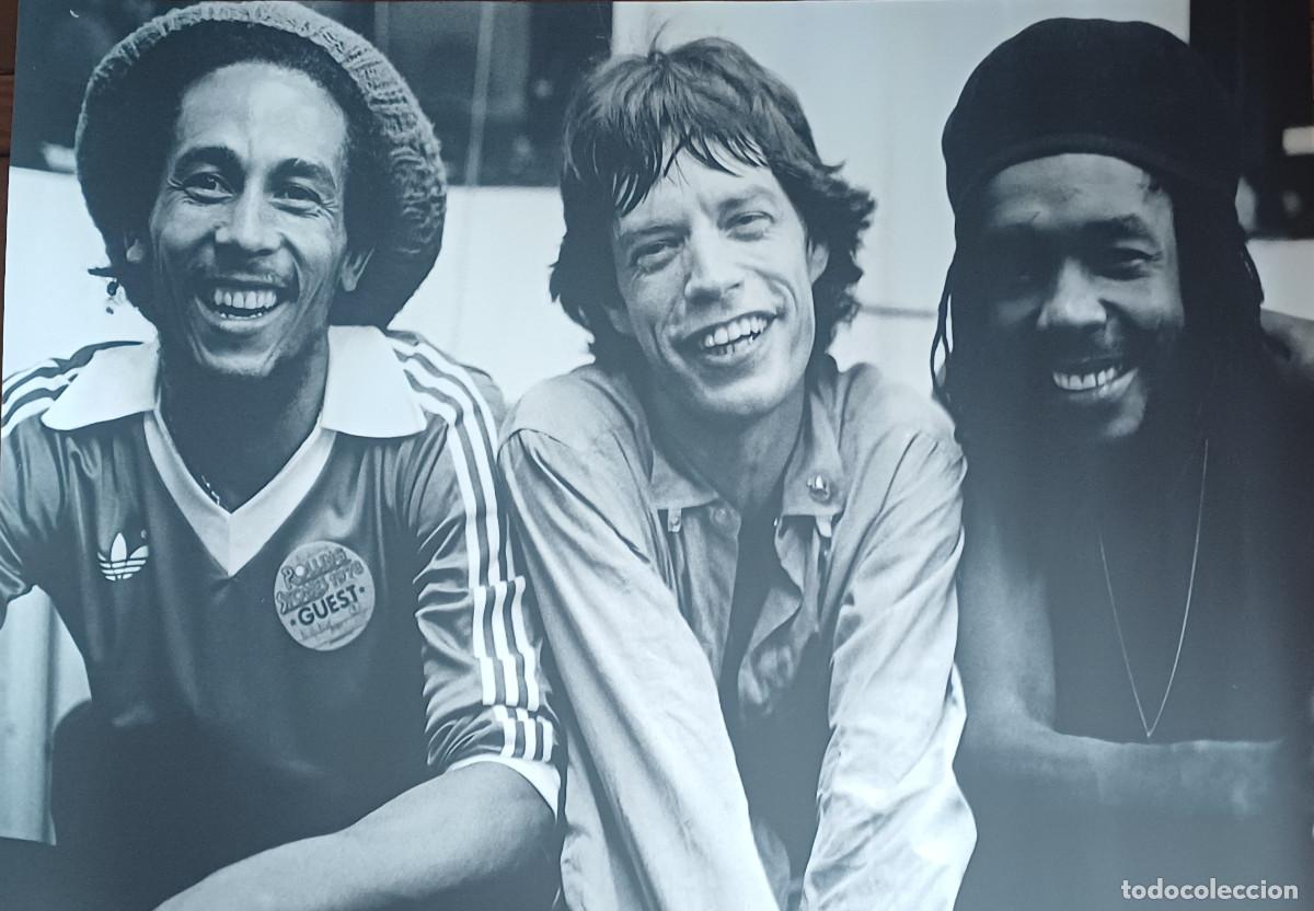 M&uacute;sica de colecci&oacute;n: CARTEL LIT&Oacute;GRAFICO EN FOTOGRAFIA OFFSET DE MICK JAGGER, BOB MARLEY Y PETER TOSH ( A&Ntilde;O 1978 )