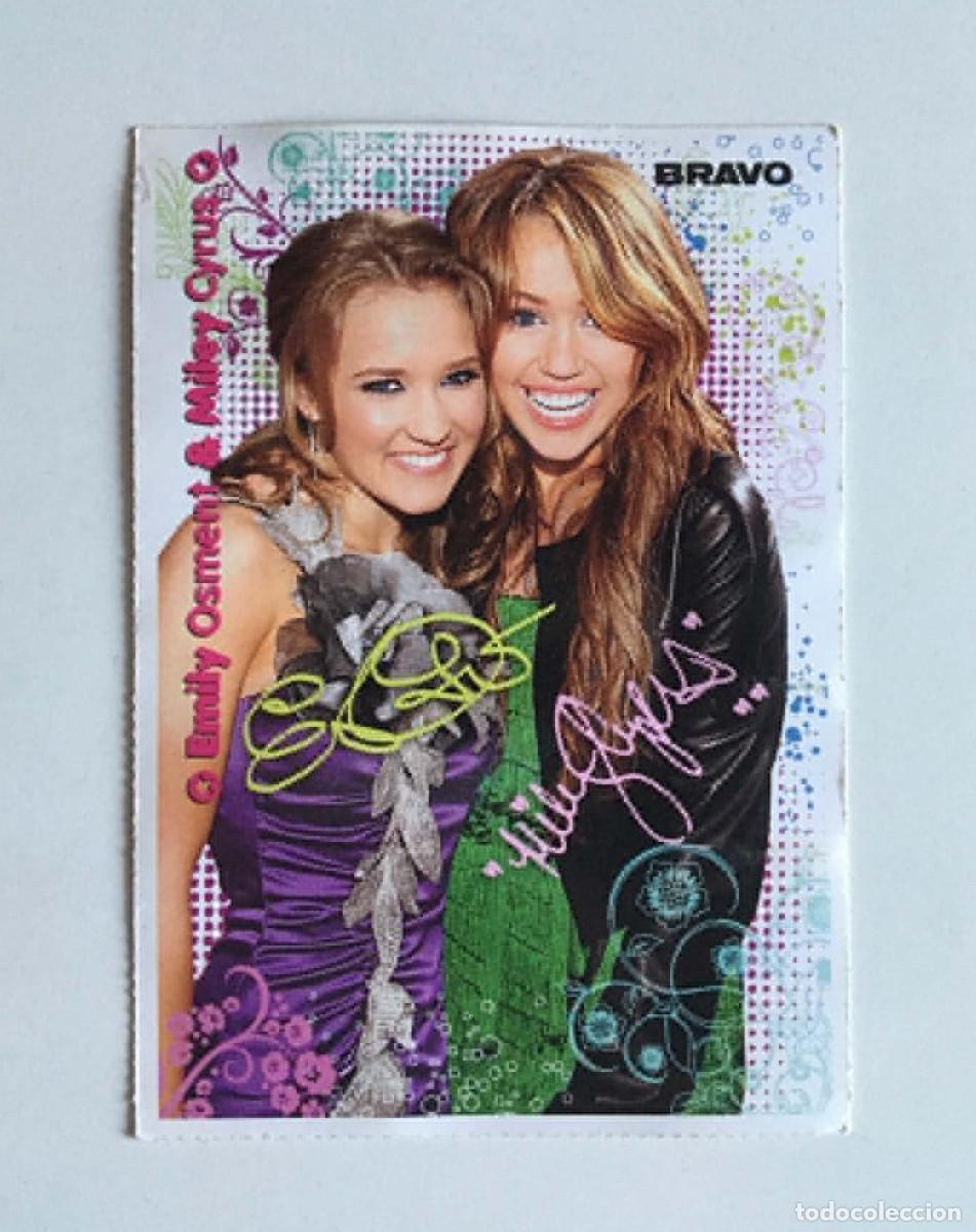 M&uacute;sica de colecci&oacute;n: Miley Cyrus & Emily Osment / The Black Eyed Peas Double-sided Collectible Card BRAVO Germany 2010