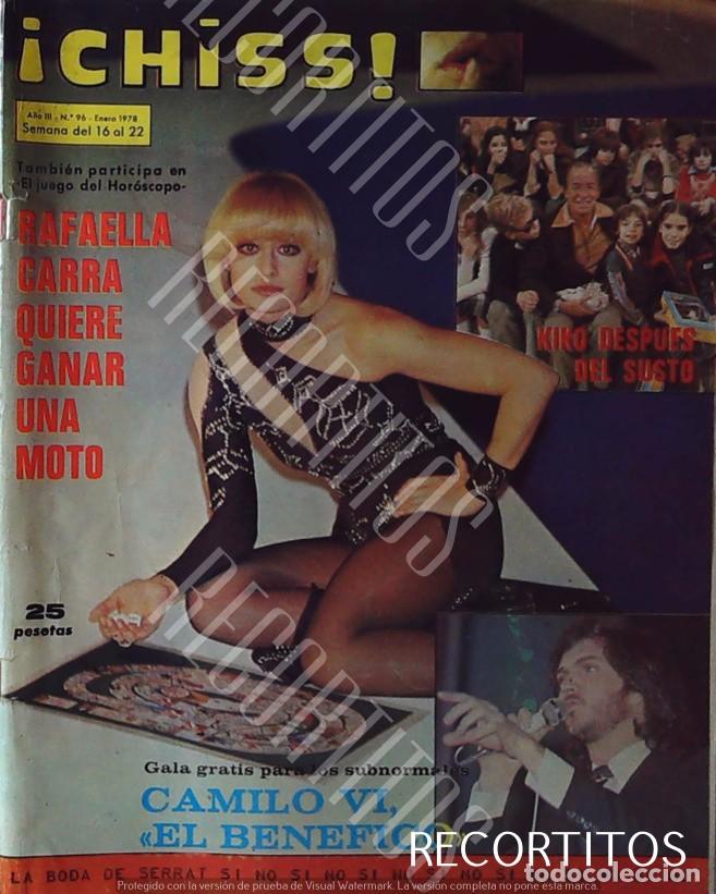 M&uacute;sica de colecci&oacute;n: RECORTE PORTADA RAFFAELLA CARRA RAFAELLA RAFFAELA CAMILO SESTO EL UN DOS TRES 1 2 3 KIKO LEDGARD