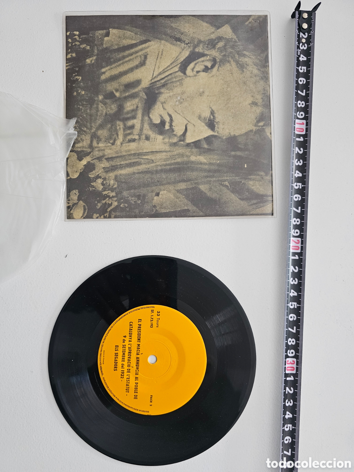 M&uacute;sica de colecci&oacute;n: Disco de vinilo de 33 RPM Francesc Maci&agrave; Rep&uacute;blica Catalana Estatut 1931 1932