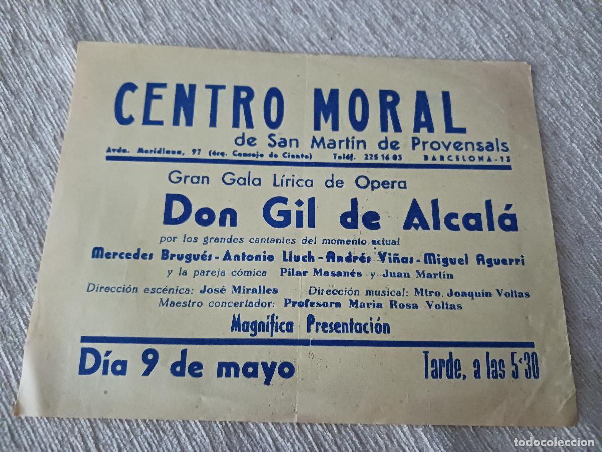 M&uacute;sica de colecci&oacute;n: centro moral de san martin de provensals, don gil de alcala, andres v&ntilde;as
