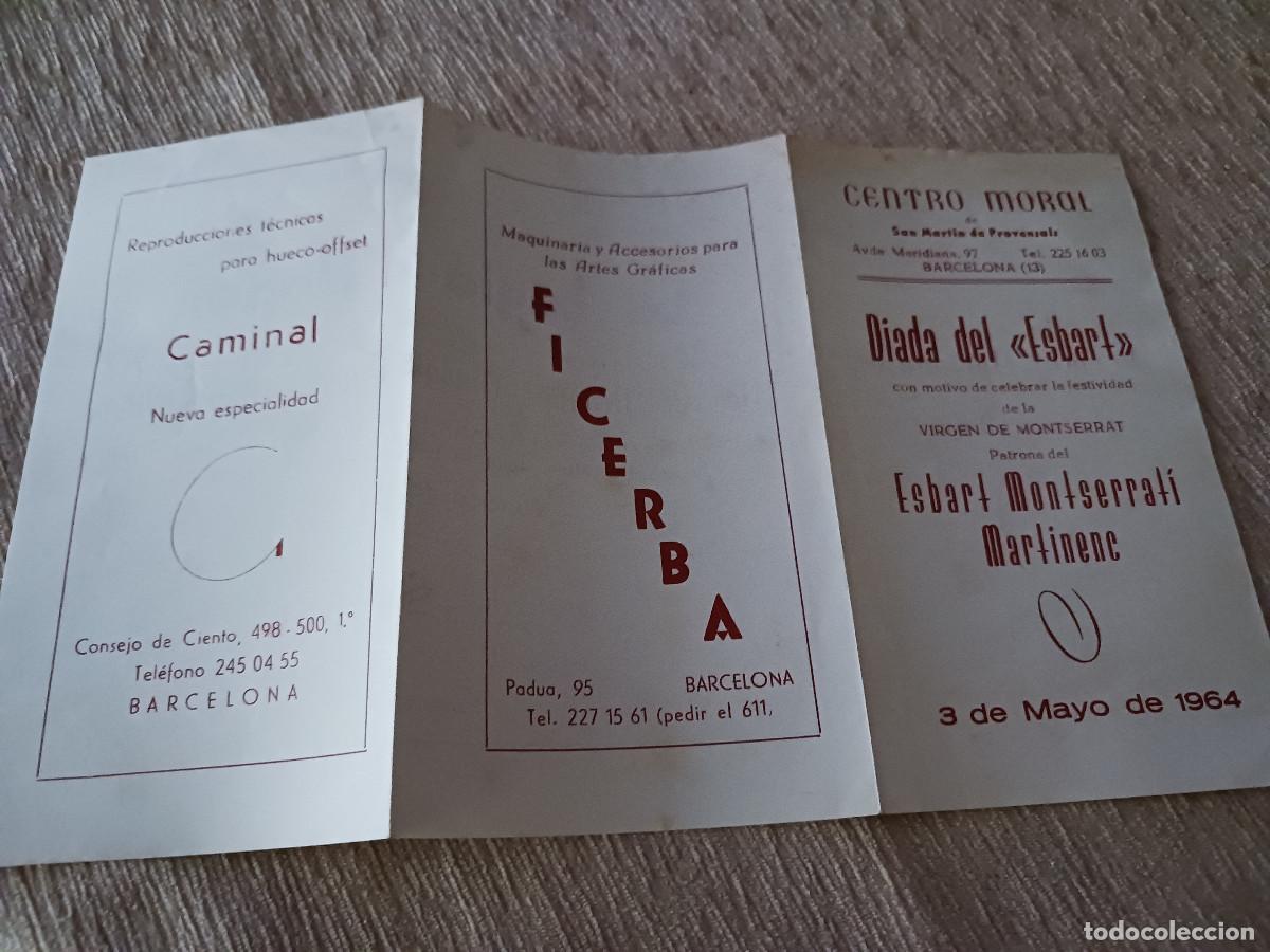 M&uacute;sica de colecci&oacute;n: centro moral de san martin de provensals, esbart montserrati martinenc, diada del esbart 1964