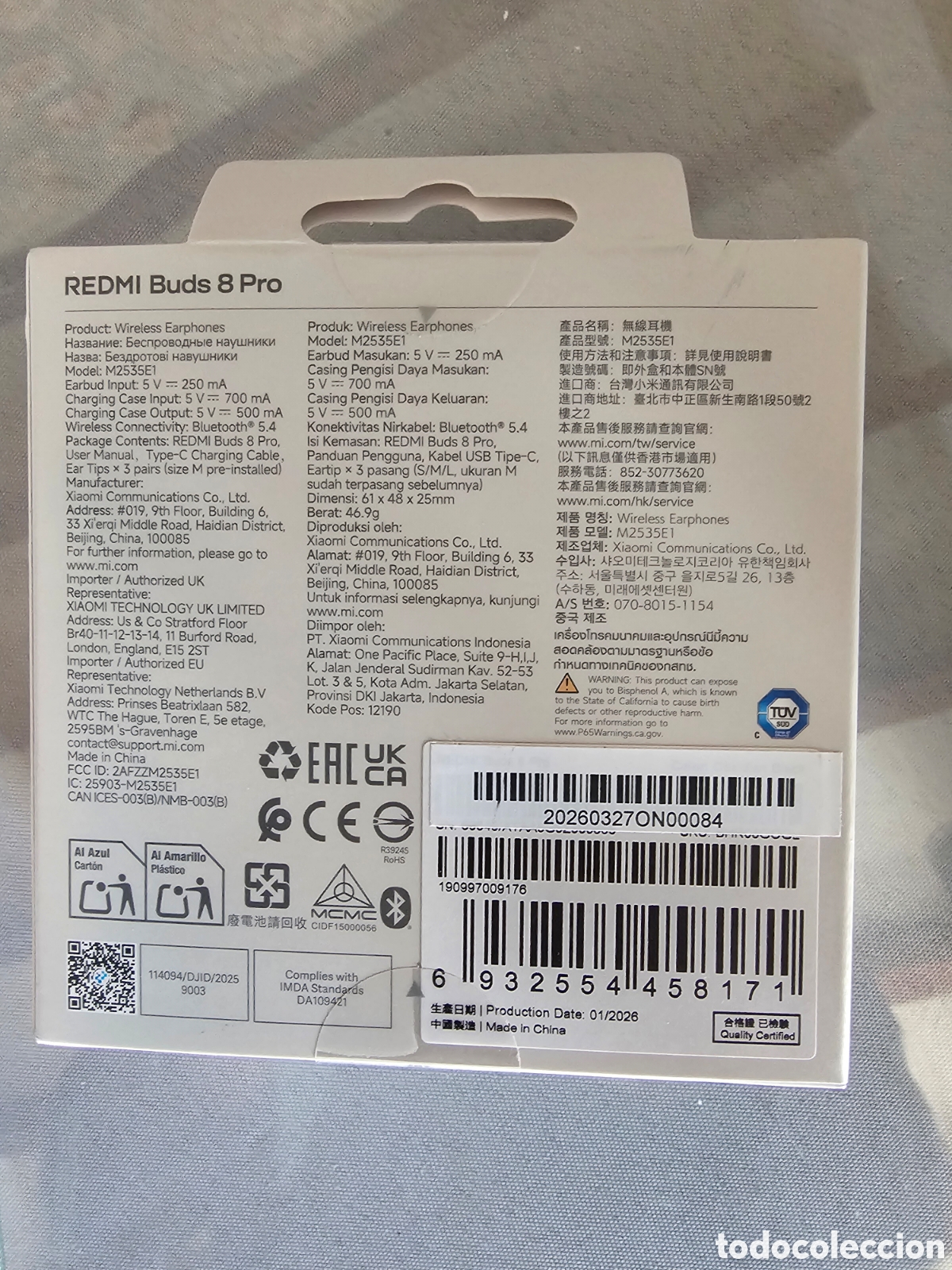 M&uacute;sica de colecci&oacute;n: Redmi buds 8 pro.Nuevo sin abrir - Foto 2