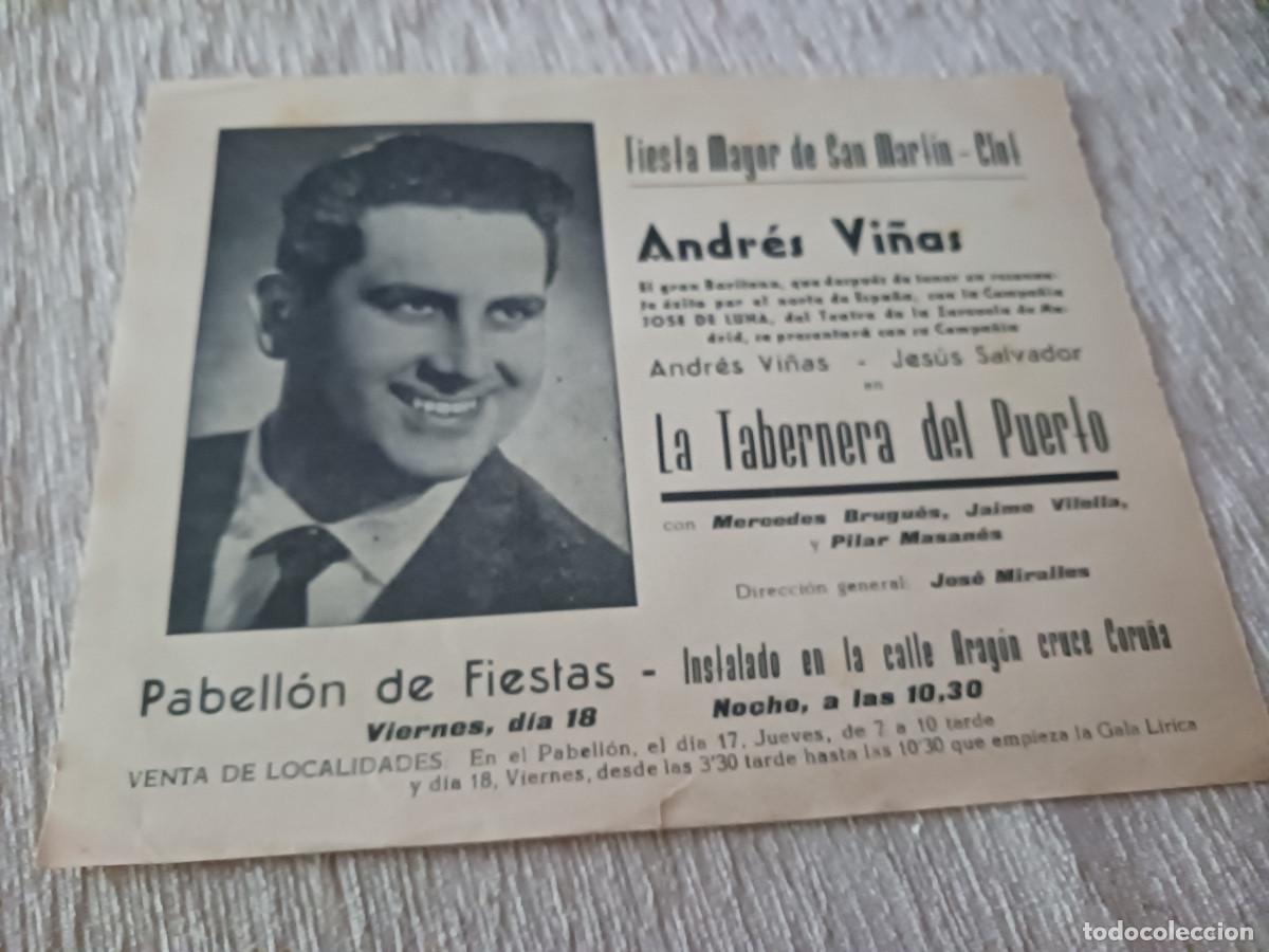 M&uacute;sica de colecci&oacute;n: fiesta mayor de san martin clot, la tabernera del puerto, andres vi&ntilde;as y mercedes brugues