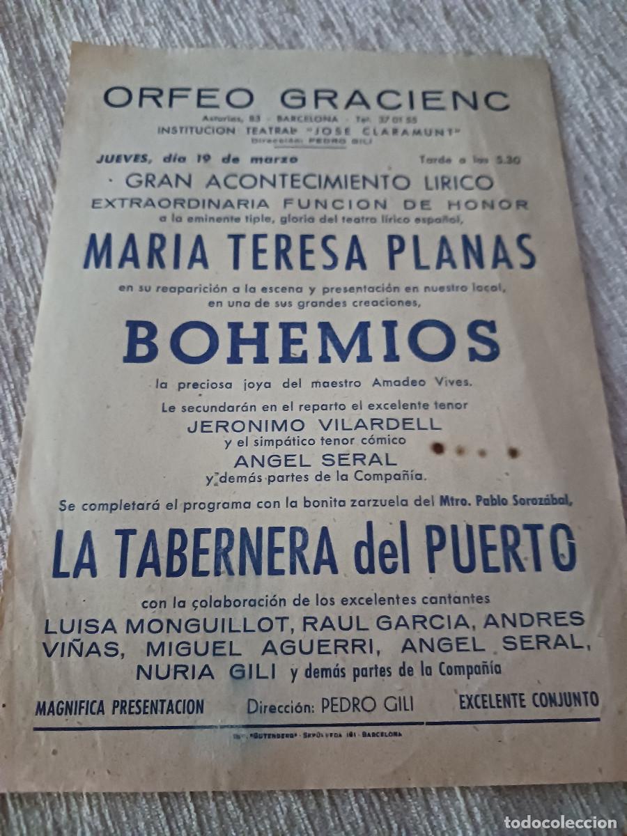 M&uacute;sica de colecci&oacute;n: orfe&ograve; gracienc, homenaje a m&ordf; teresa planas, bohemios, jeronimo vilardell y angel seral