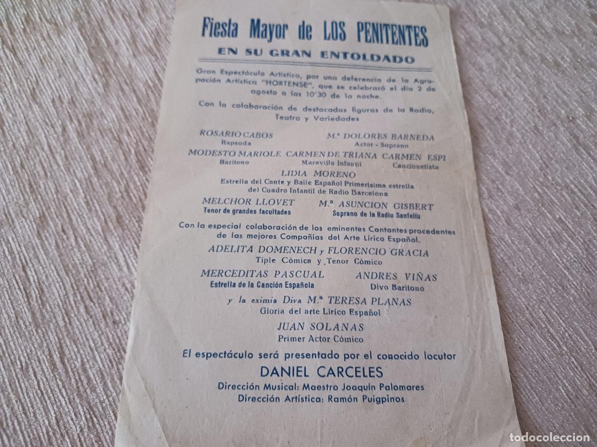 M&uacute;sica de colecci&oacute;n: fiesta mayor de los penitentes, vallcarca, figuras de la radio y espectaculos