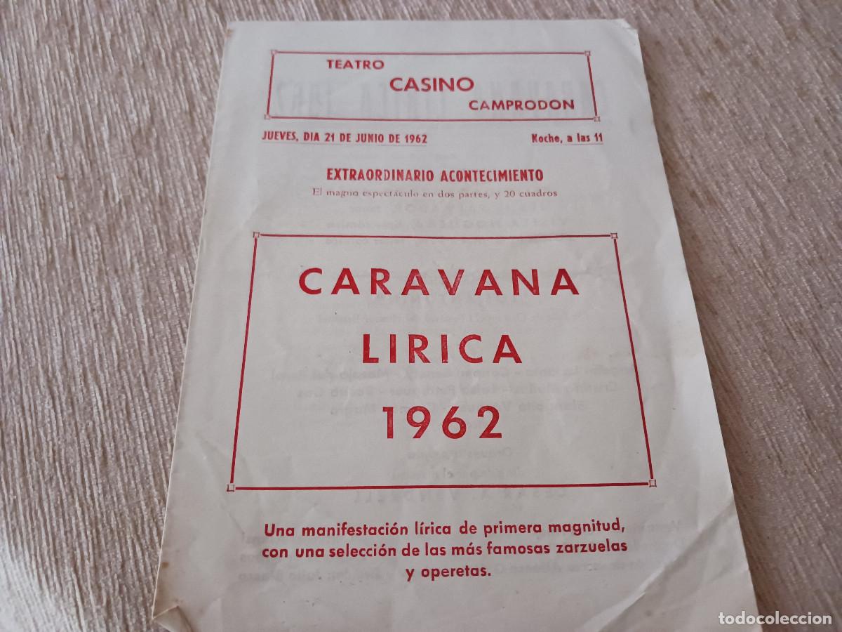 M&uacute;sica de colecci&oacute;n: teatro casino de camprodons, caravana lirica 1962, producciones santos, los antonin