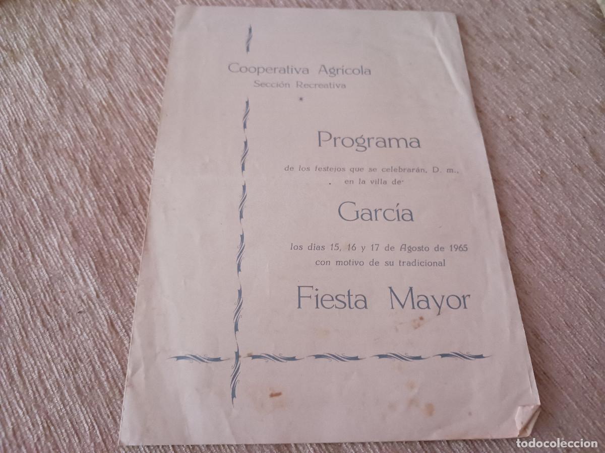 M&uacute;sica de colecci&oacute;n: fiestas de la villa de garcia (mora de ebro) 1965, cooperativa agricola, conjunto ebro, orquesta cot