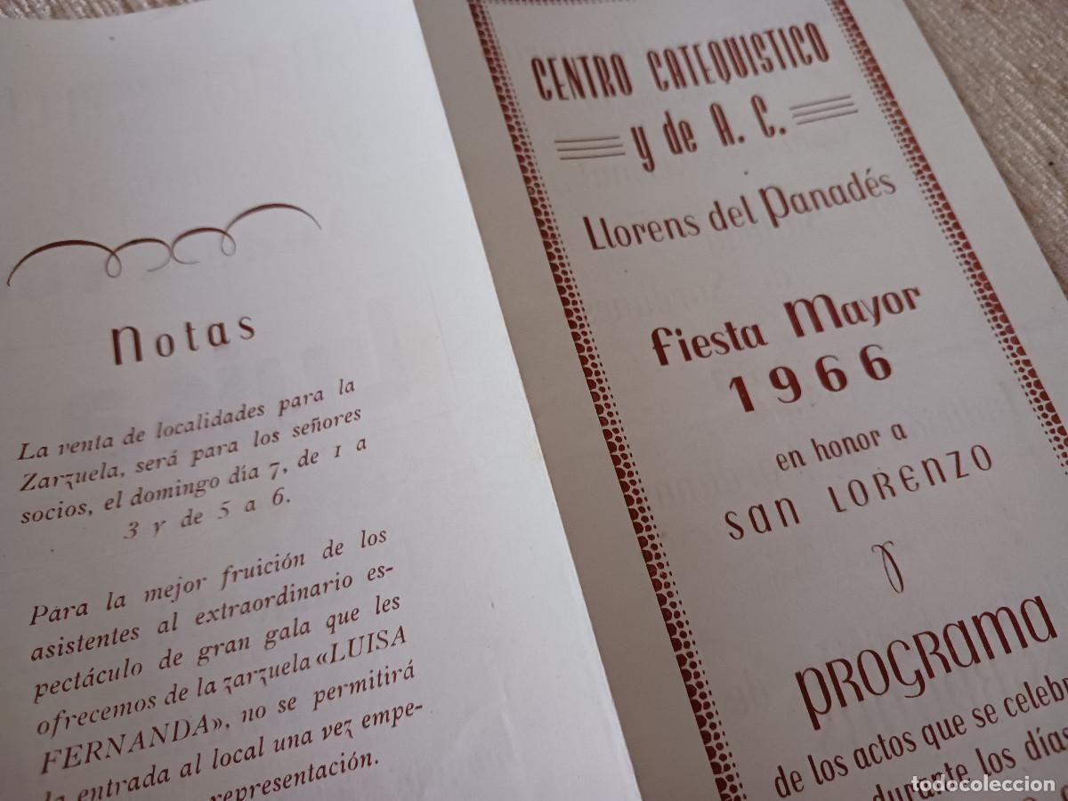 M&uacute;sica de colecci&oacute;n: triptico, centro catequistico, llorens del panades, fiesta mayor 1966, gala lirica, luisa fernanda
