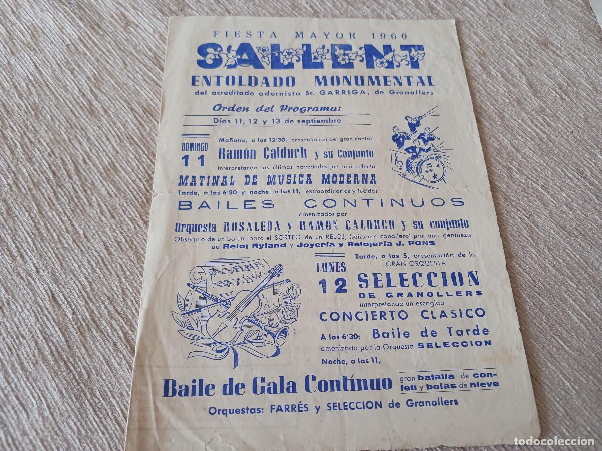 M&uacute;sica de colecci&oacute;n: fiesta mayor de sallent 1960, ramon calduch, compa&ntilde;ia de pablo civil