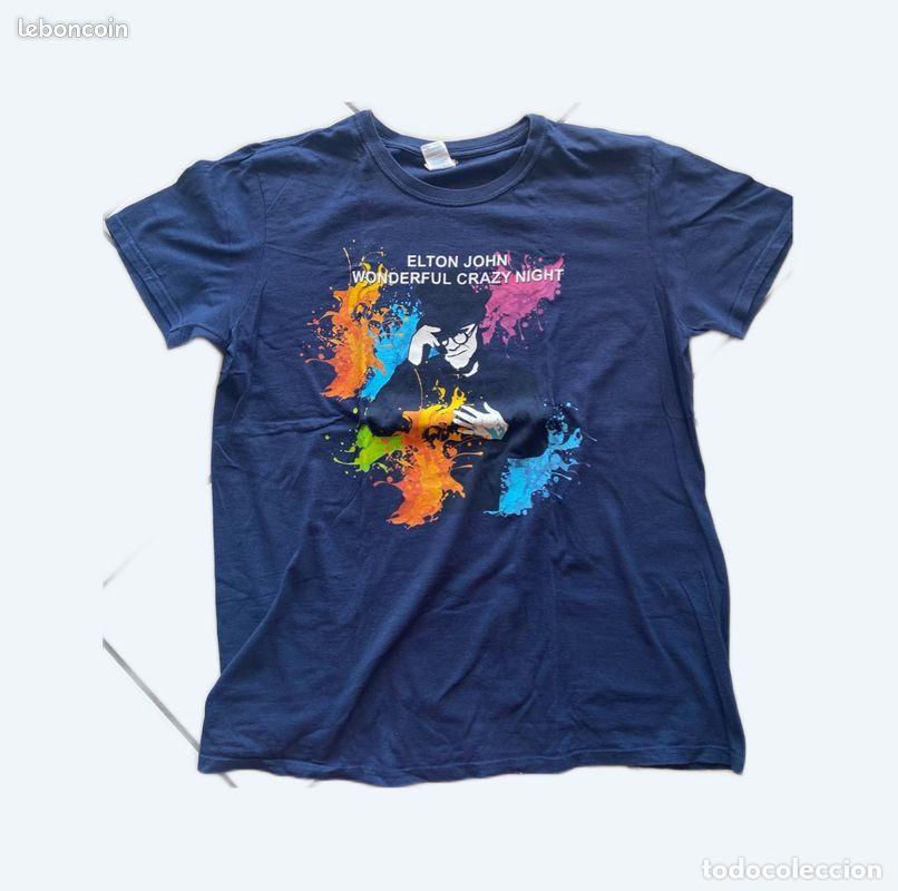 M&uacute;sica de colecci&oacute;n: Elton John : WCN 2016 tour T shirt officiel taille L official Wonderful Crazy Night tour 2016 Tshirt