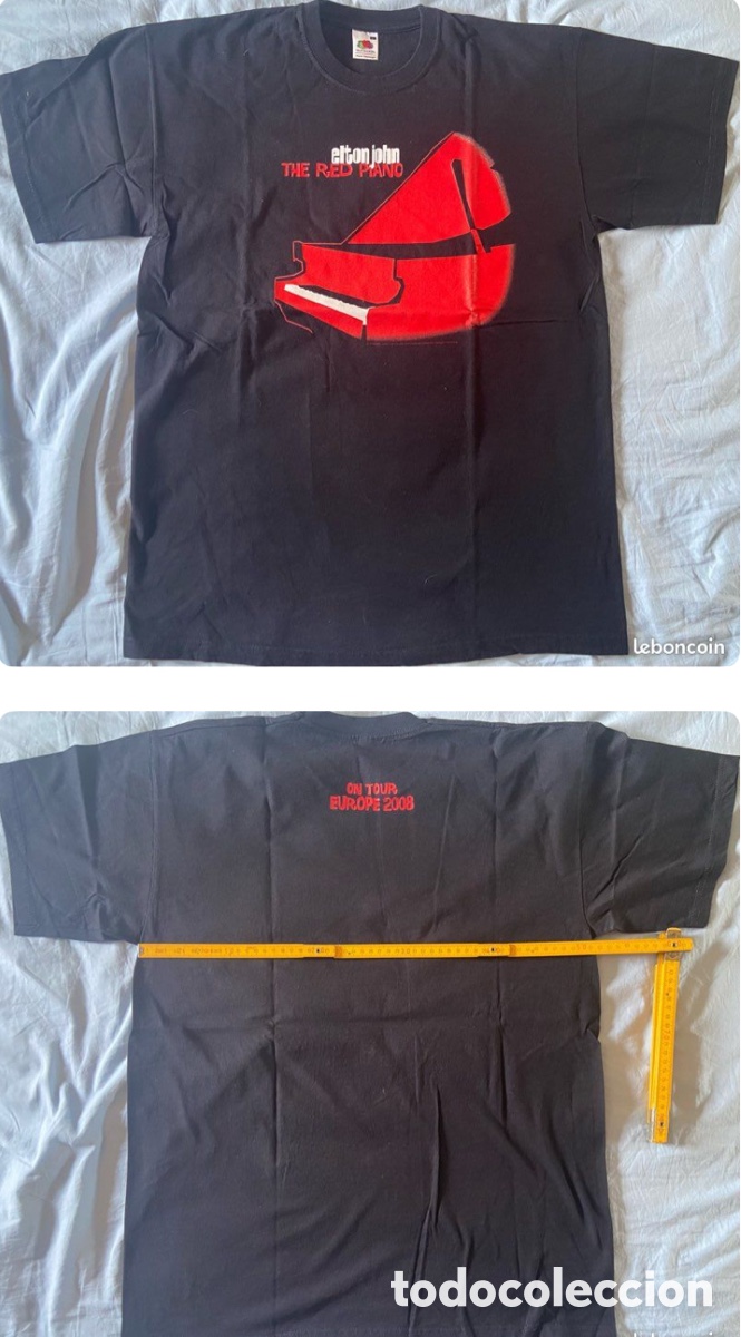M&uacute;sica de colecci&oacute;n: Elton John T shirt Red piano 2008 taille L