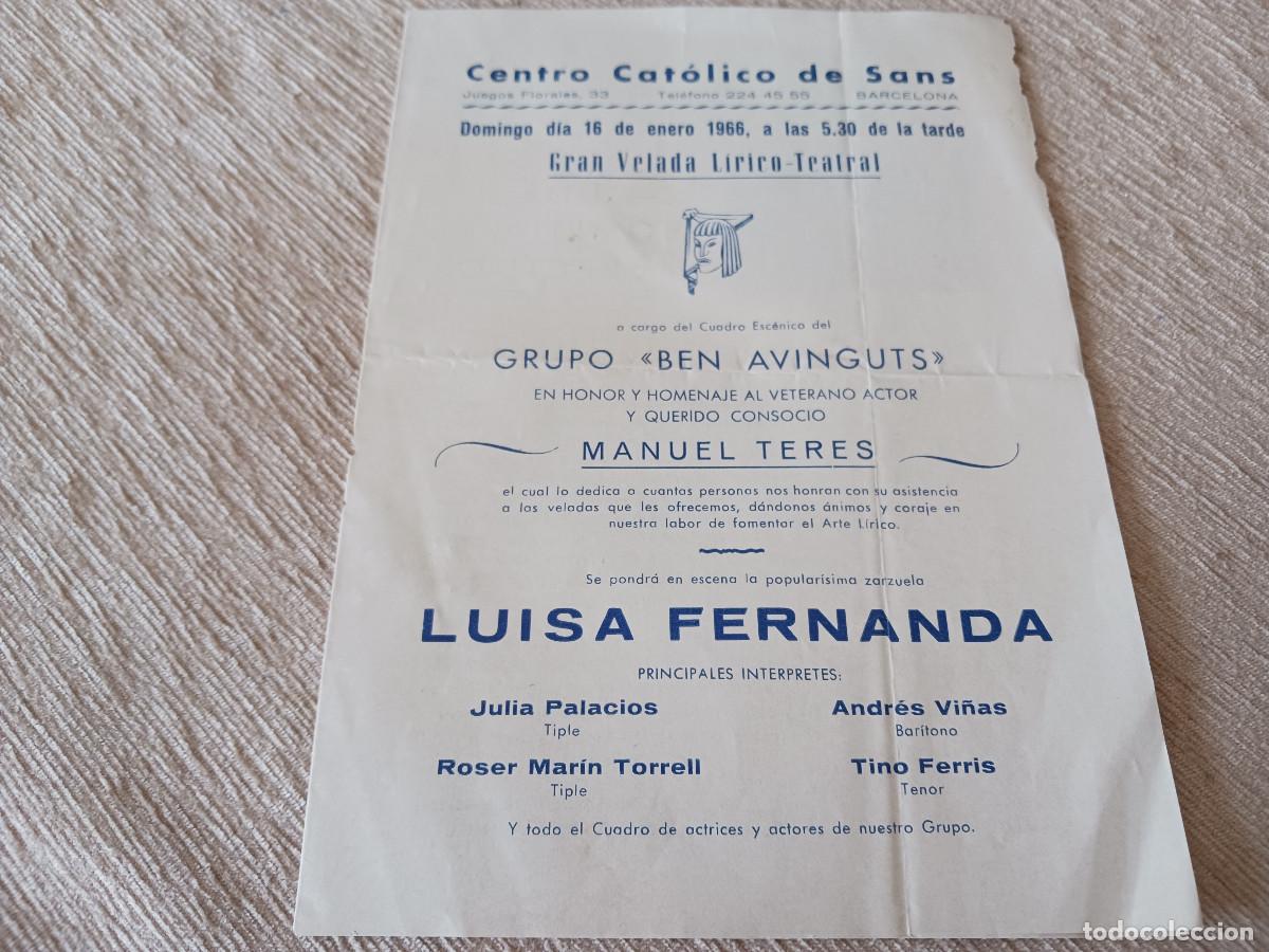 M&uacute;sica de colecci&oacute;n: centro catolico de sants 1966, grupo ben avinguts, homenaje a manuel tares terrades, gala lirica