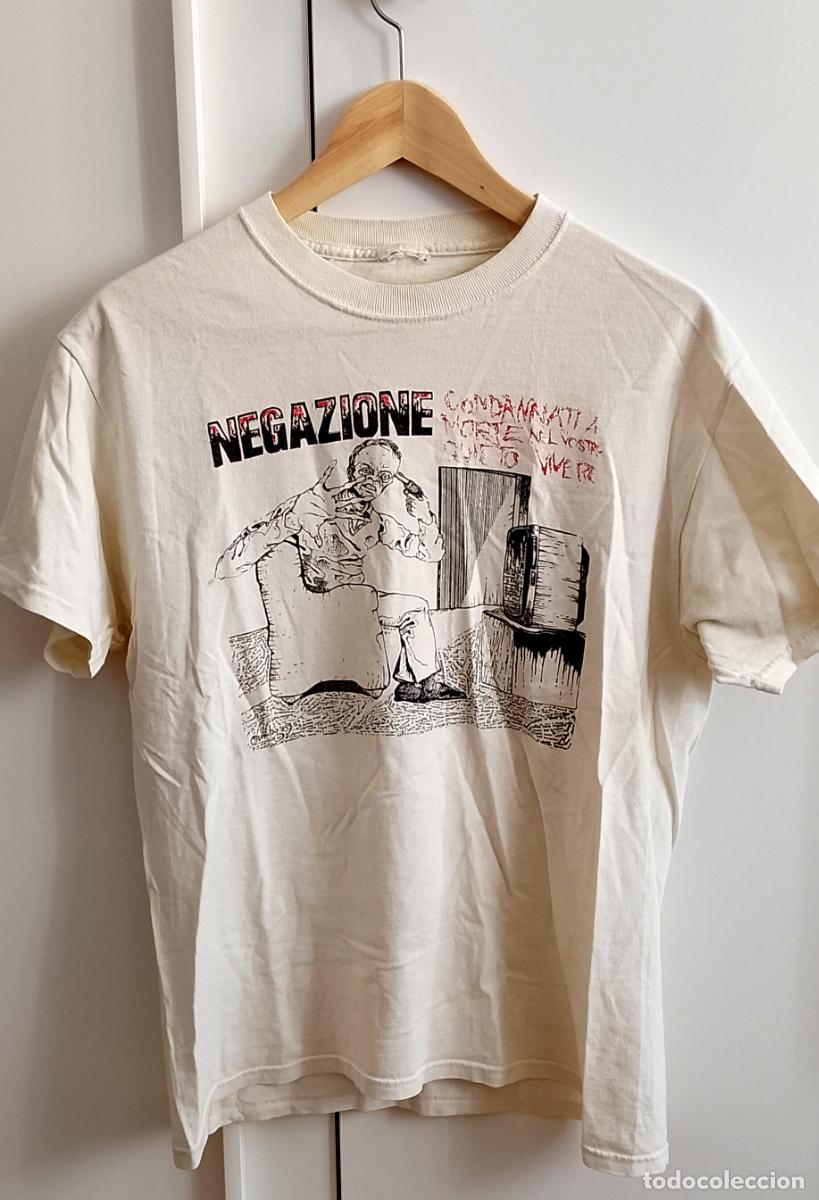 M&uacute;sica de colecci&oacute;n: NEGAZIONE - TALLA M - BLANCA - SERIGRAFIA - HARDCORE PUNK - SEGUNDA MANO - OFICIAL