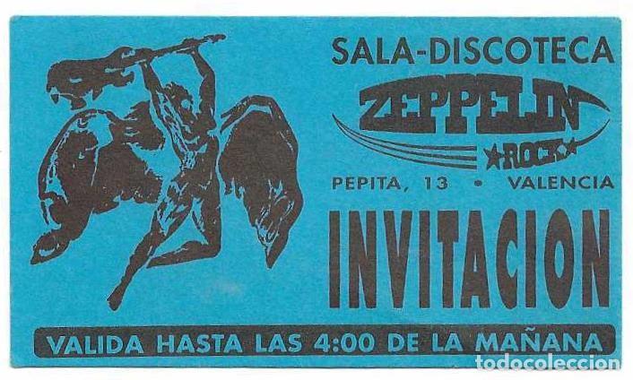 M&uacute;sica de colecci&oacute;n: SALA ZEPPELIN - VALENCIA - INVITACION (1995)