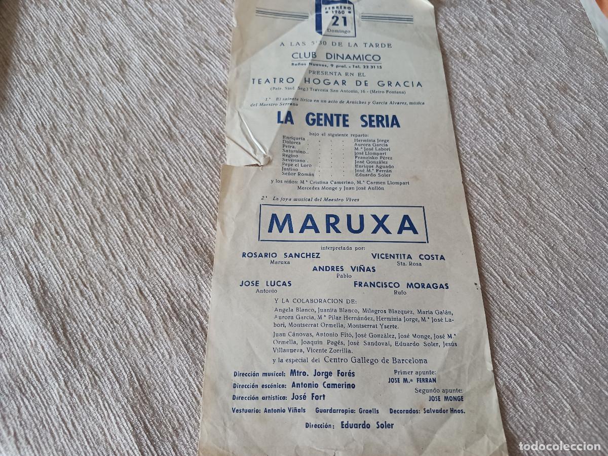 M&uacute;sica de colecci&oacute;n: teatro hogar de gracia, 1960 la gente seria y maruxa, rosario sanchez, vicentita costa, andres vi&ntilde;as