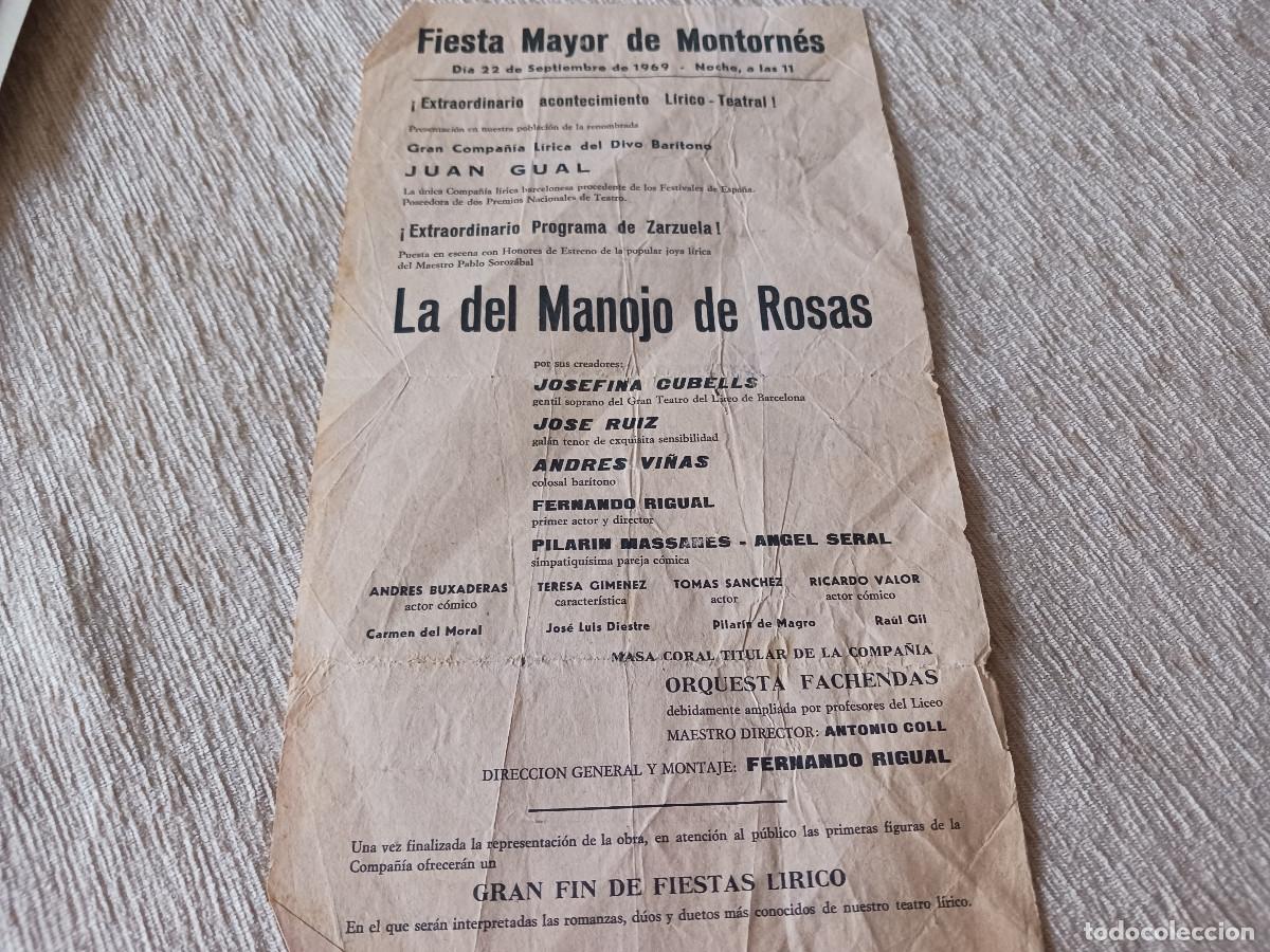 M&uacute;sica de colecci&oacute;n: fiesta mayor de montornes 1969, compa&ntilde;ia lirica de juan gual, la del manojo de rosas, andres vi&ntilde;as