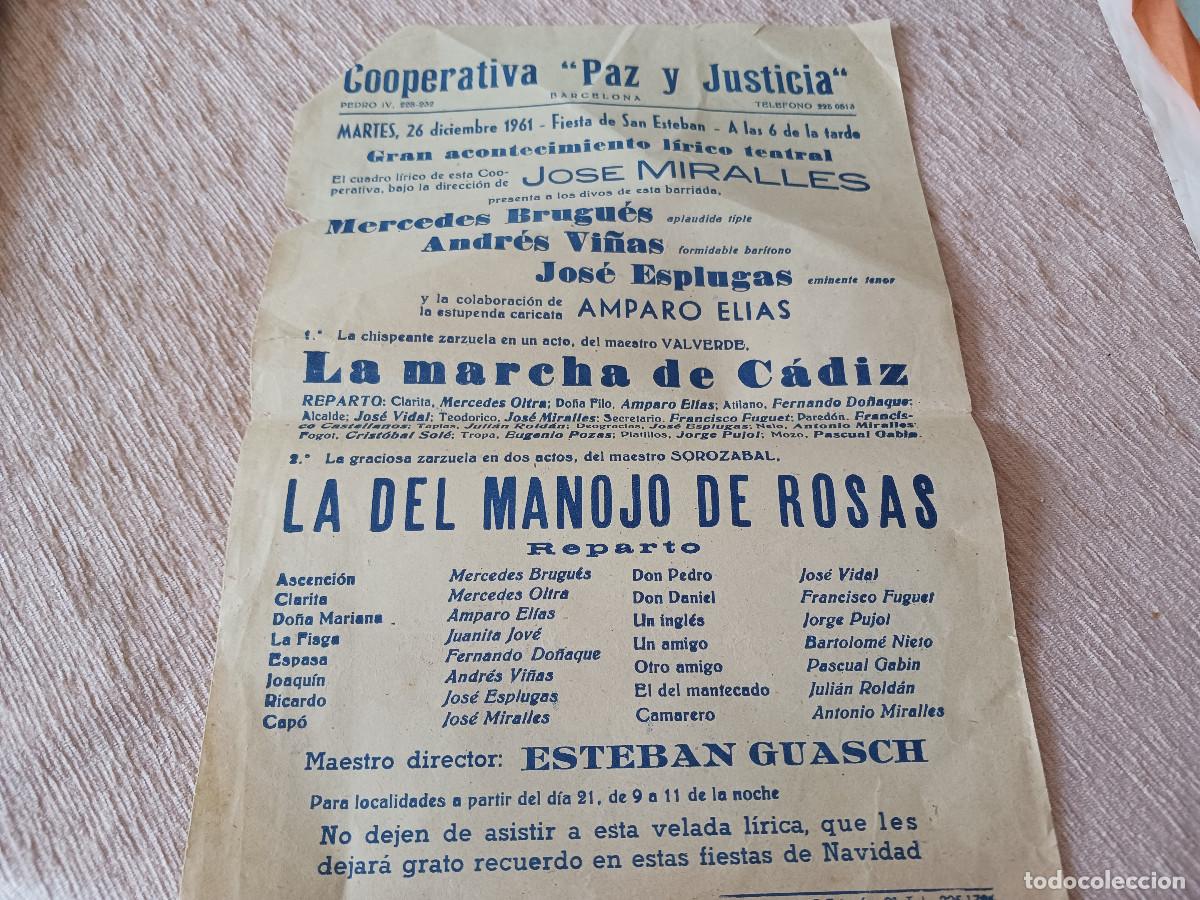 M&uacute;sica de colecci&oacute;n: cooperativa paz y justicia, 1961, gran acontecimiento lirico, andres vi&ntilde;as, mercedes brugues,