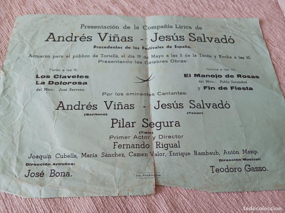 M&uacute;sica de colecci&oacute;n: tortella, presentacion de la compa&ntilde;ia lirica de andres vi&ntilde;as y jesus salvador