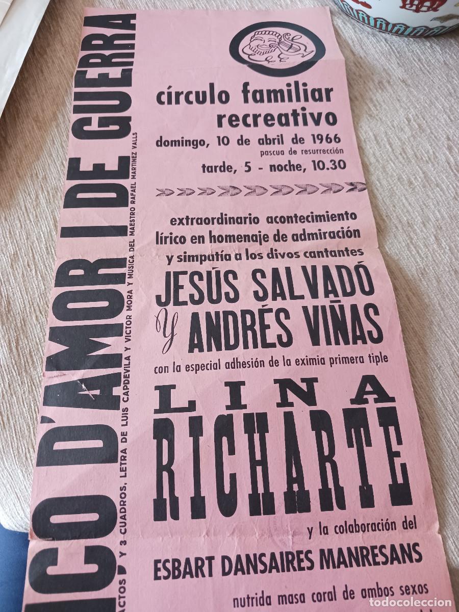 M&uacute;sica de colecci&oacute;n: circulo familiar recreativo de manresa 1966, can&ccedil;o d`amor i de guerra, lina richarte, andres vi&ntilde;as