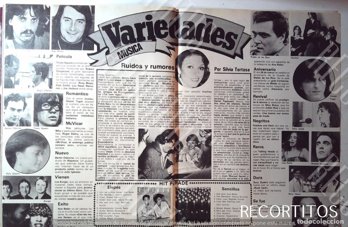 M&uacute;sica de colecci&oacute;n: ROXY MUSIC BRYAN FERRY NINO BRAVO TACONES SERRAT WALDO DE LOS RIOS ROCIO JURADO KORGIS ROGER DLATRE