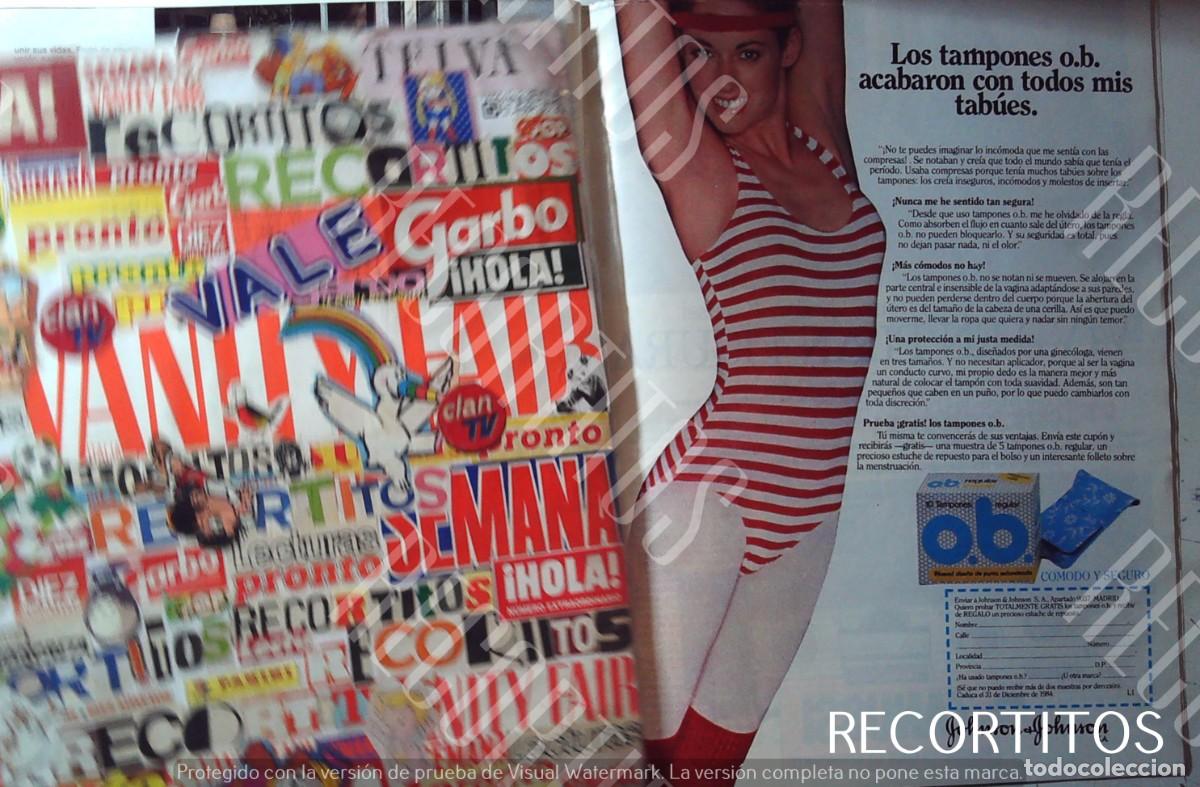 M&uacute;sica de colecci&oacute;n: ob tampones y compresas anuncio publicidad