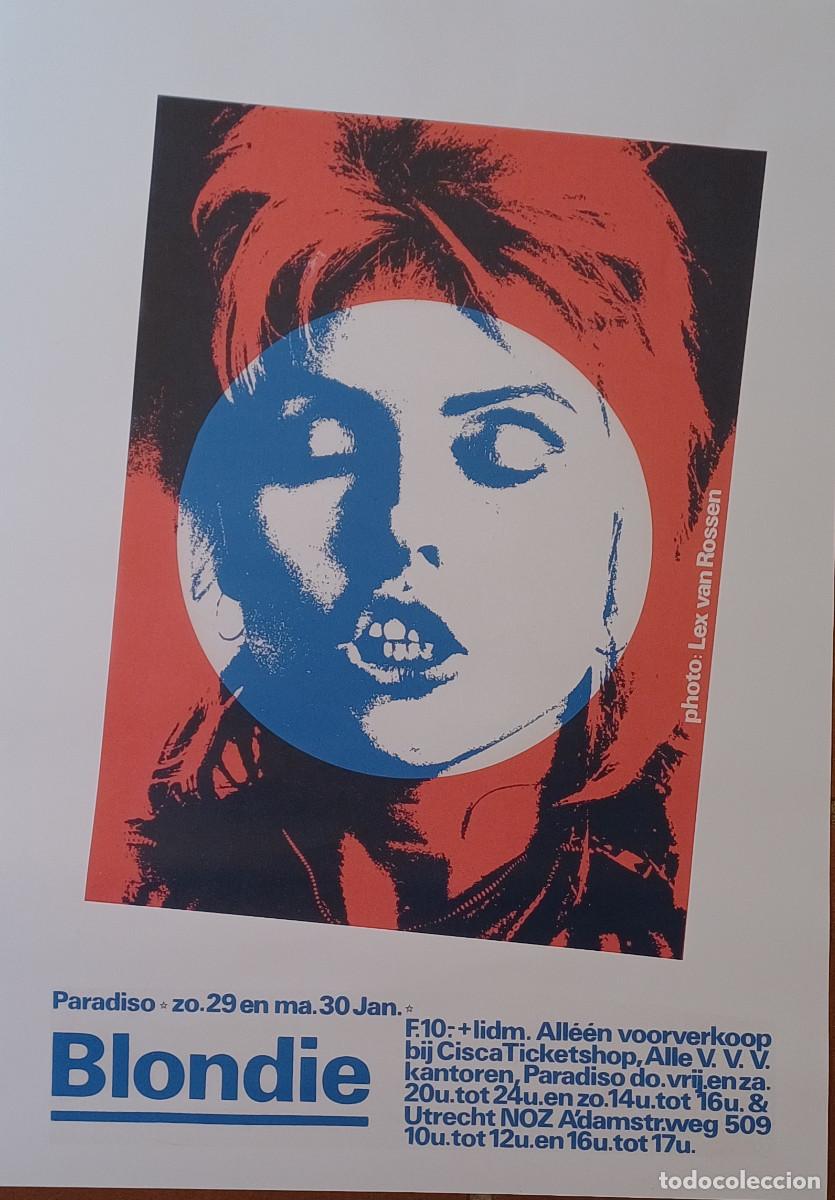 M&uacute;sica de colecci&oacute;n: POSTER ORIGINAL DE LOS CONCIERTOS DE LA BANDA NEW WAVE NORTEAMERICANA, BLONDIE ( A&Ntilde;O 1978 )