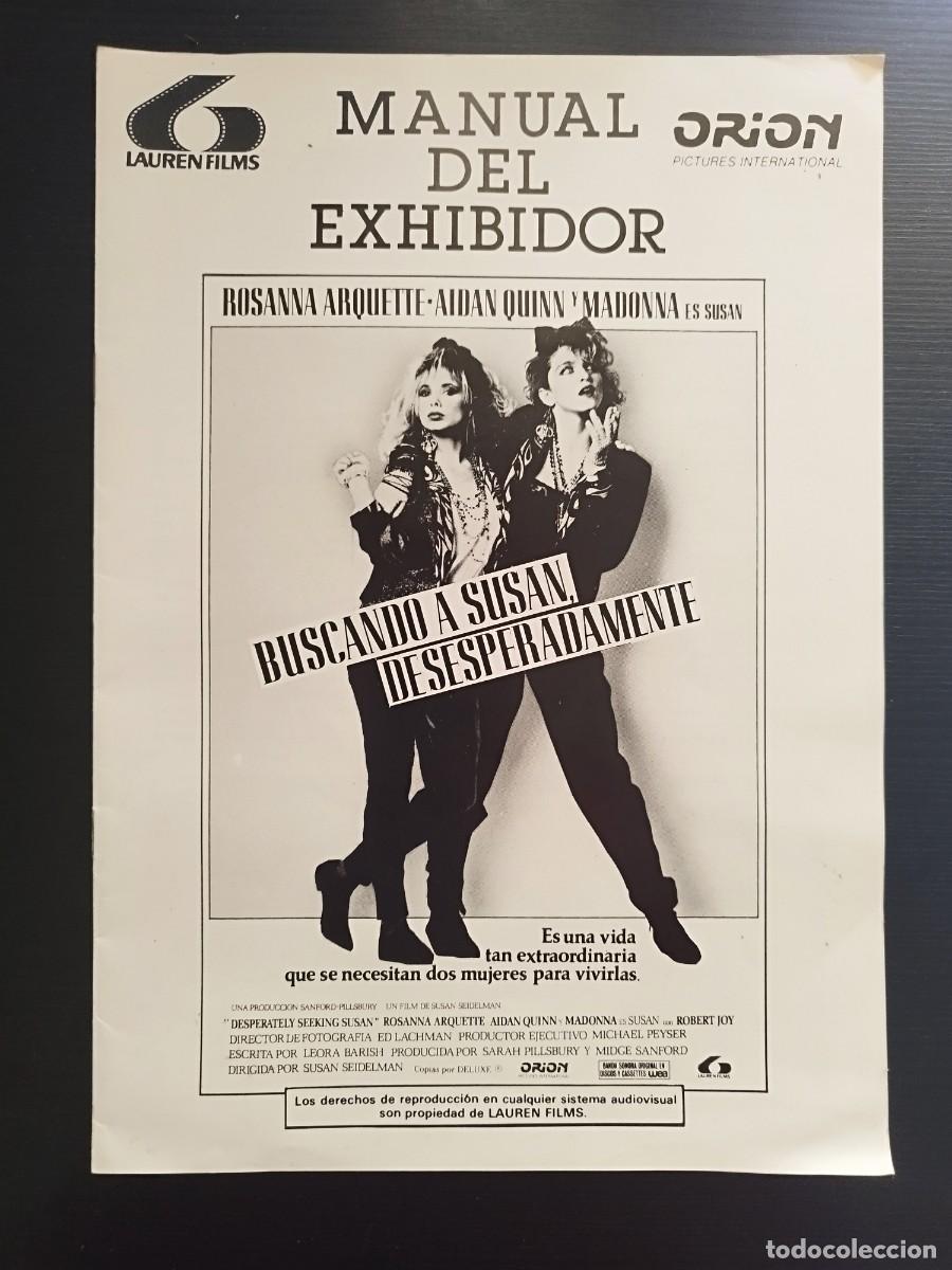 M&uacute;sica de colecci&oacute;n: Madonna Manual original exhibici&oacute;n Buscando a Susan desesperadamente