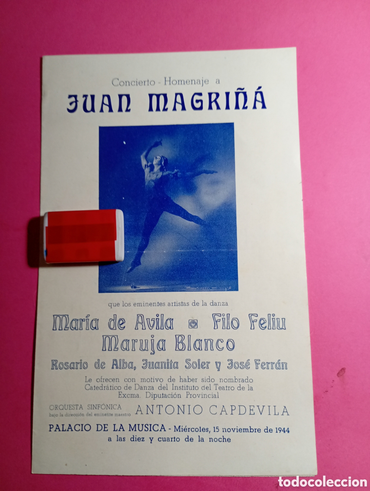 Musiksammlung: INSTITUTO DEL TEATRO DIPUTACI&Oacute;N PVCIAL. CREACI&Oacute;N C&Aacute;TEDRA DE DANZA DIRECCI&Oacute;N JUAN MAGRI&Ntilde;A Y HOMENAJE