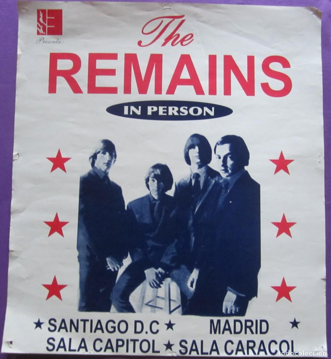 M&uacute;sica de colecci&oacute;n: POSTER THE REMAINS: IN PERSON. ORIGINAL TOUR MADRID - SANTIAGO. 1998 48,00x54,00 cms