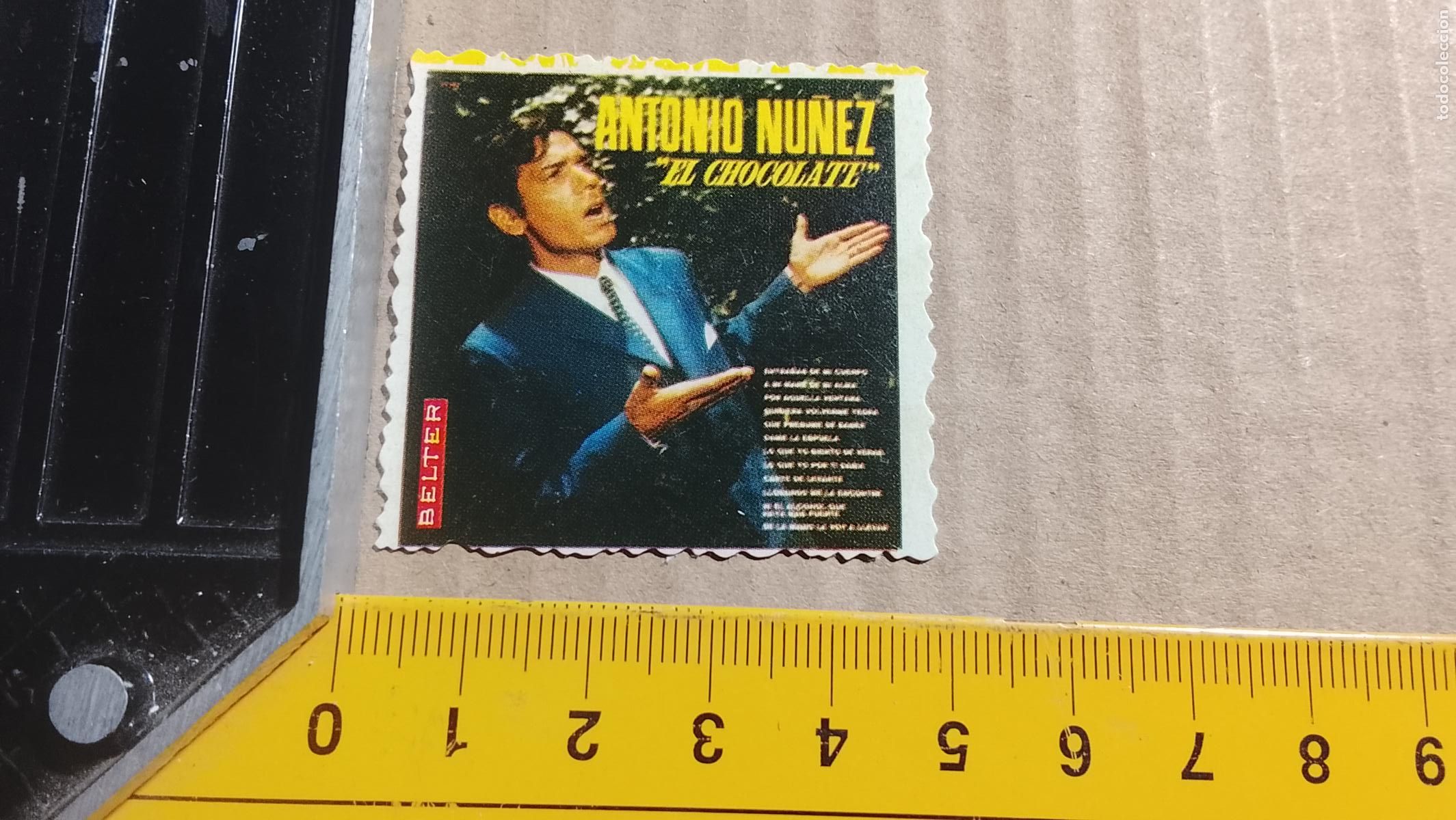 Collectible Music: musica - CROMOS o similar DE PAPEL troquelado CANTANTES - ANTONIO NU&Ntilde;EZ EL CHOCOLATE FLAMENCO