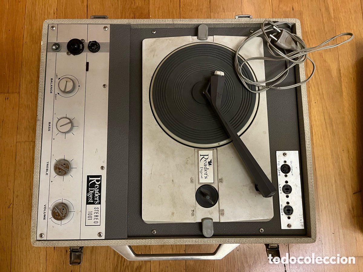 M&uacute;sica de colecci&oacute;n: Tocadiscos Port&aacute;til Marca Reader&rsquo;s Digest Stereo 1001 - Foto 2