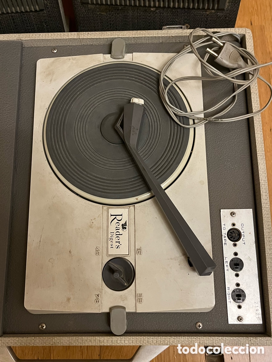 M&uacute;sica de colecci&oacute;n: Tocadiscos Port&aacute;til Marca Reader&rsquo;s Digest Stereo 1001 - Foto 3